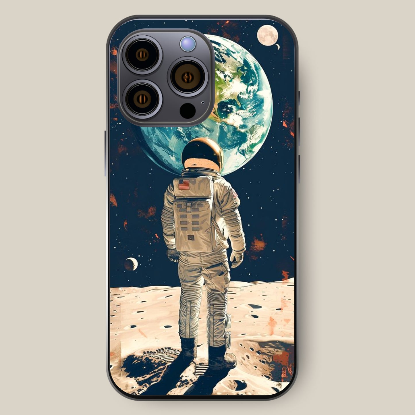 Astronaut and Moon iPhone 15 Case for iPhone 15 Pro Max, 16 Plus, 14, 15, 16