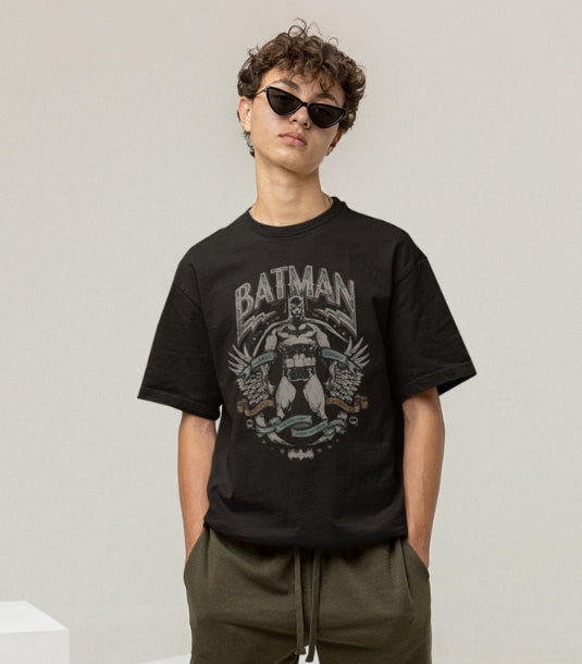 Batman Black Oversize Tshirt for Men by PrintPandas