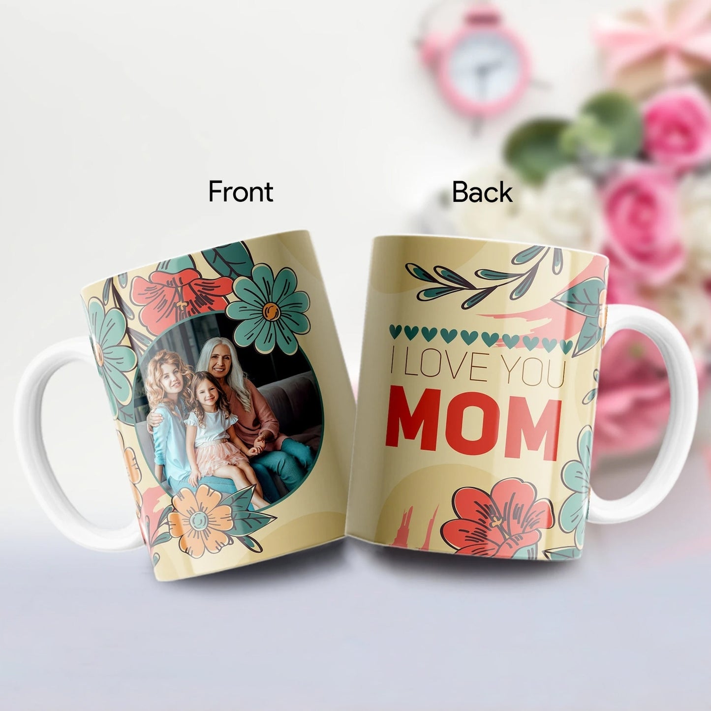 I Love You Mom Personalized Photo Mug