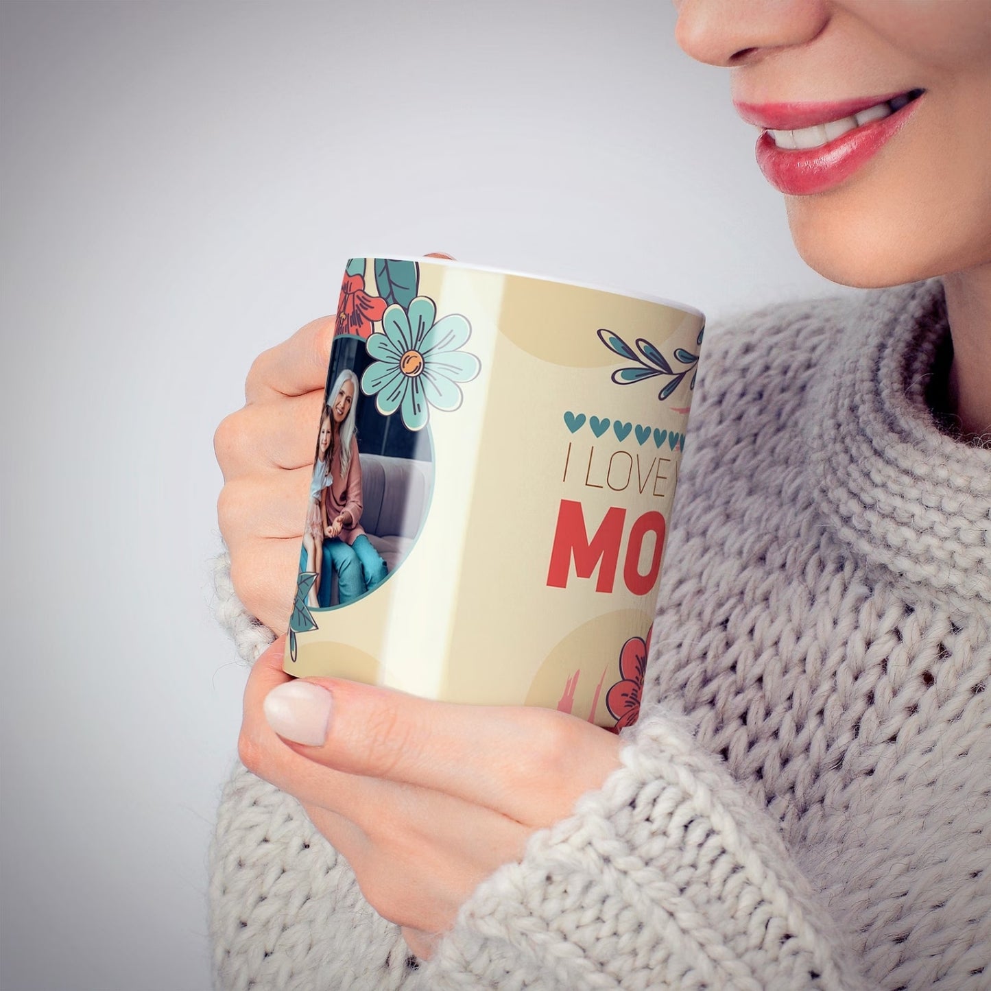 I Love You Mom Personalized Photo Mug