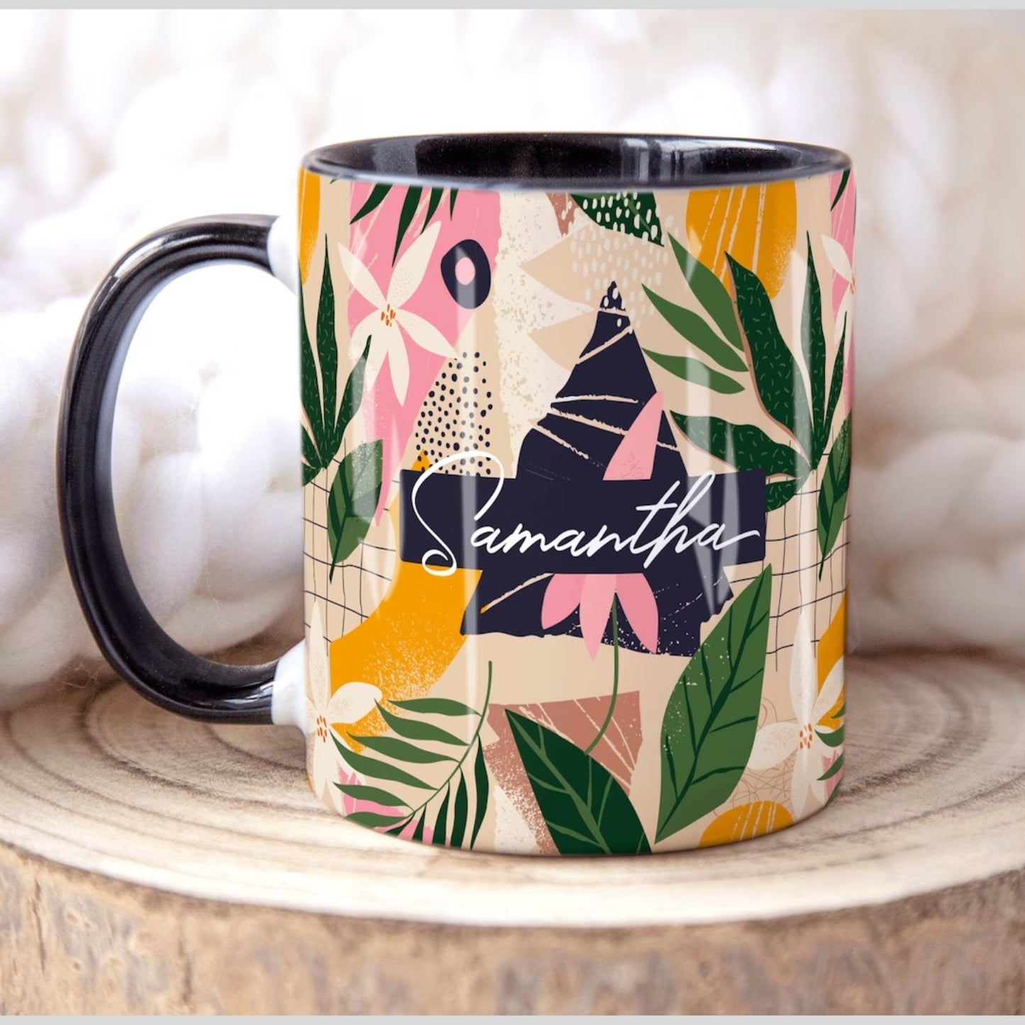 Personalized Name Black Mug