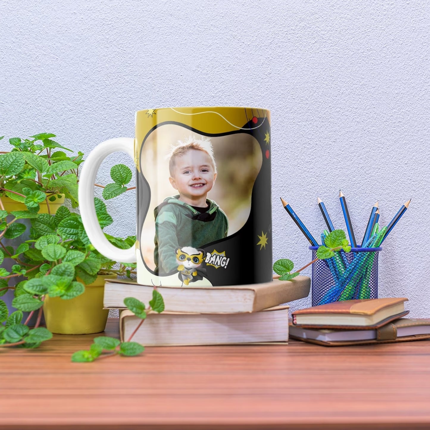 Super bear Personalized Photo Mug for Him