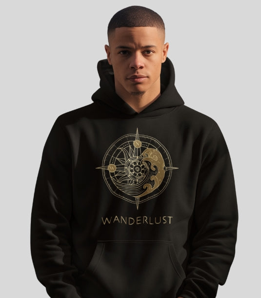 WonderLust Mens Black Hoodie