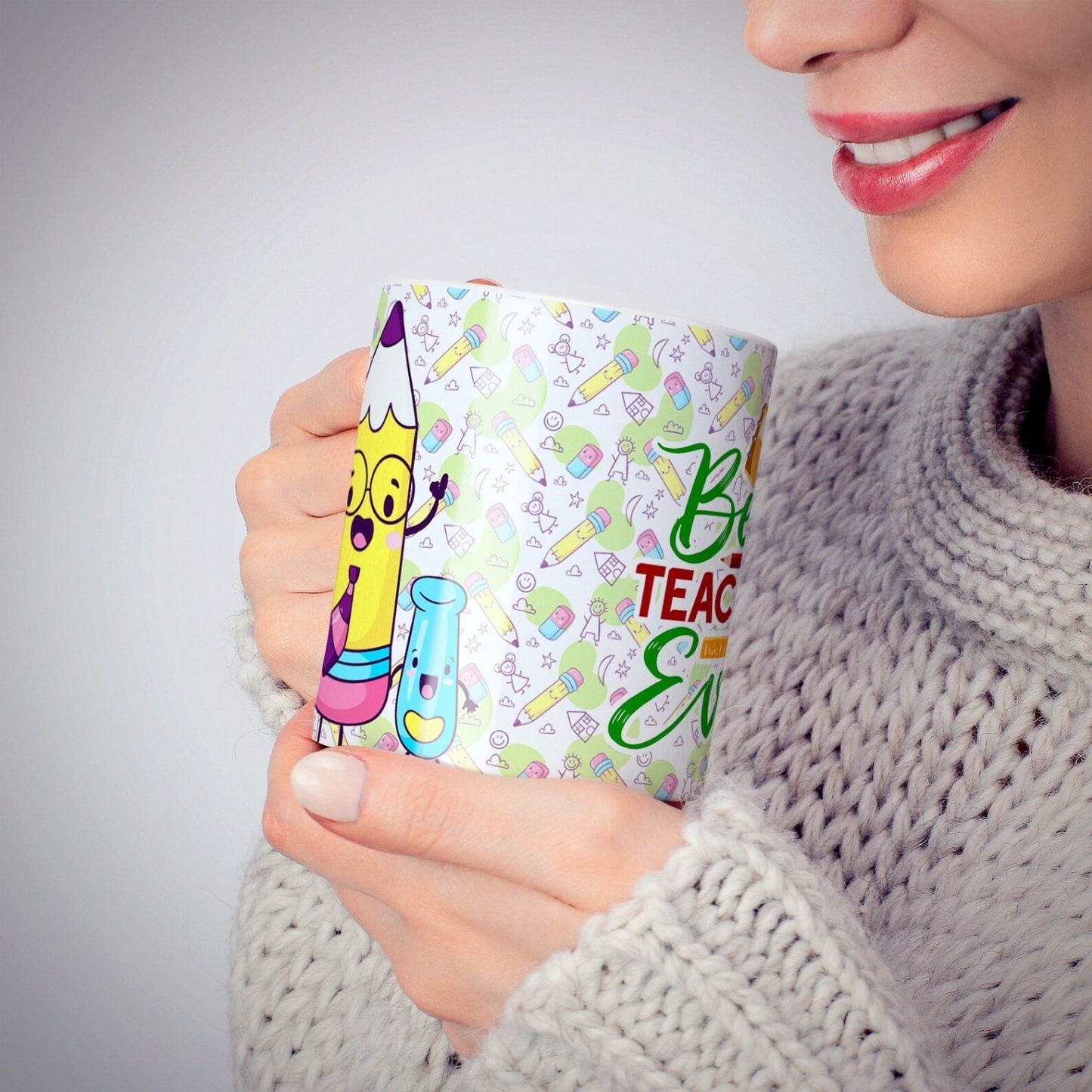 Best Teacher Ever Green Mug 4