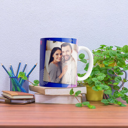 Happy Birthday Blue Photo Mug