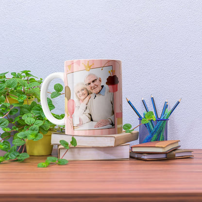 Happy Birthday God Bless Photo Mug