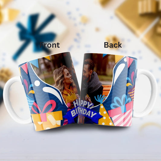 Happy Birthday Multicolor Photo Mug