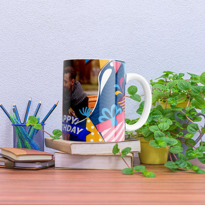 Happy Birthday Multicolor Photo Mug