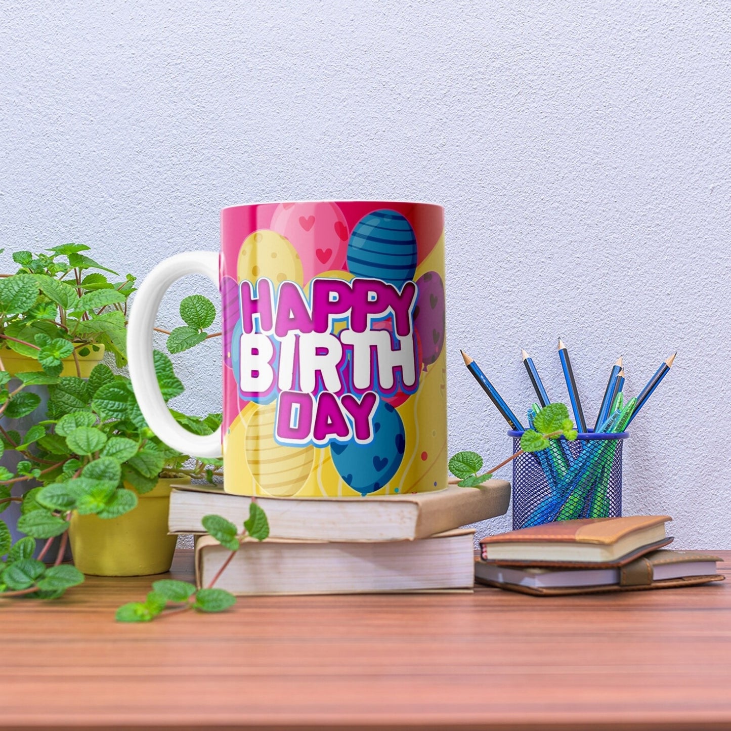 Happy Birthday balloon Photo Mug