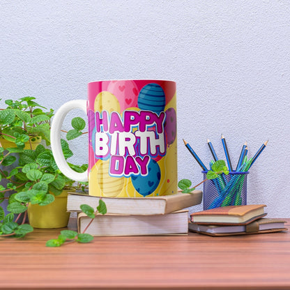 Happy Birthday balloon Photo Mug