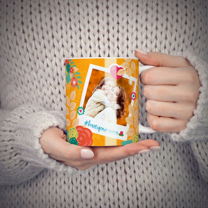 Happy Mothers Day Yellow Personalized Photo Mug