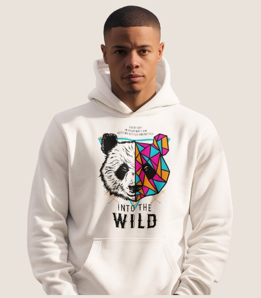 Into The Wild Mens White Hoodie
