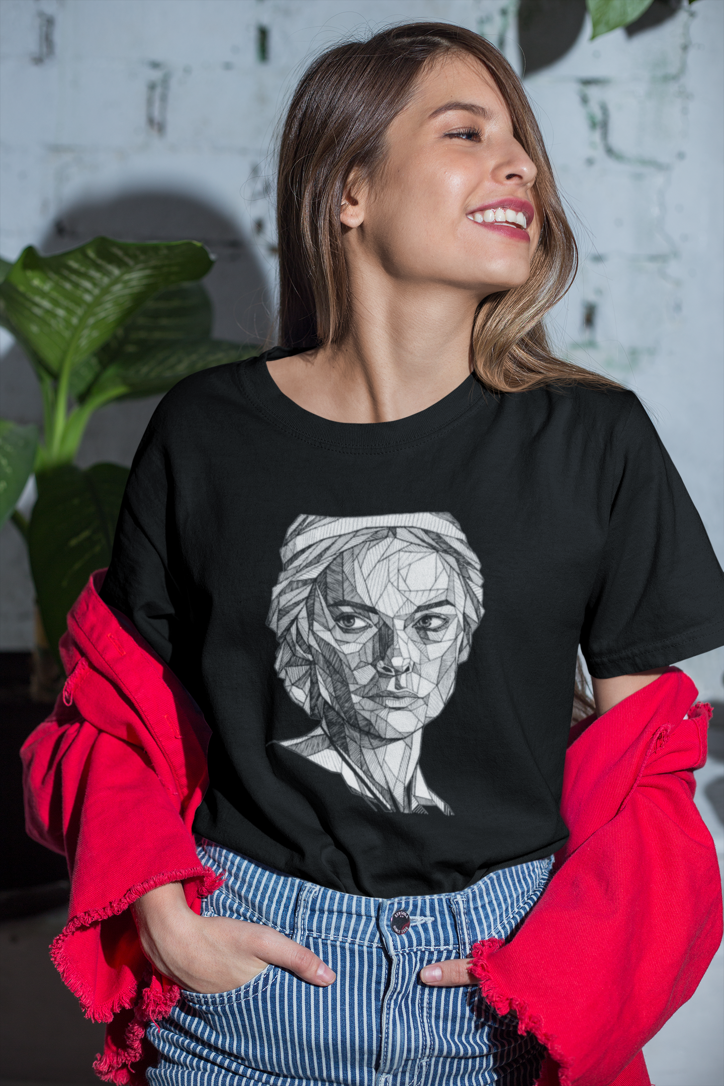 Line art women Women T-shirt