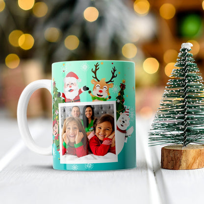 Merry Christmas Bells Personalized Photo Mug