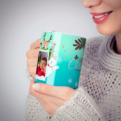 Merry Christmas Bells Personalized Photo Mug