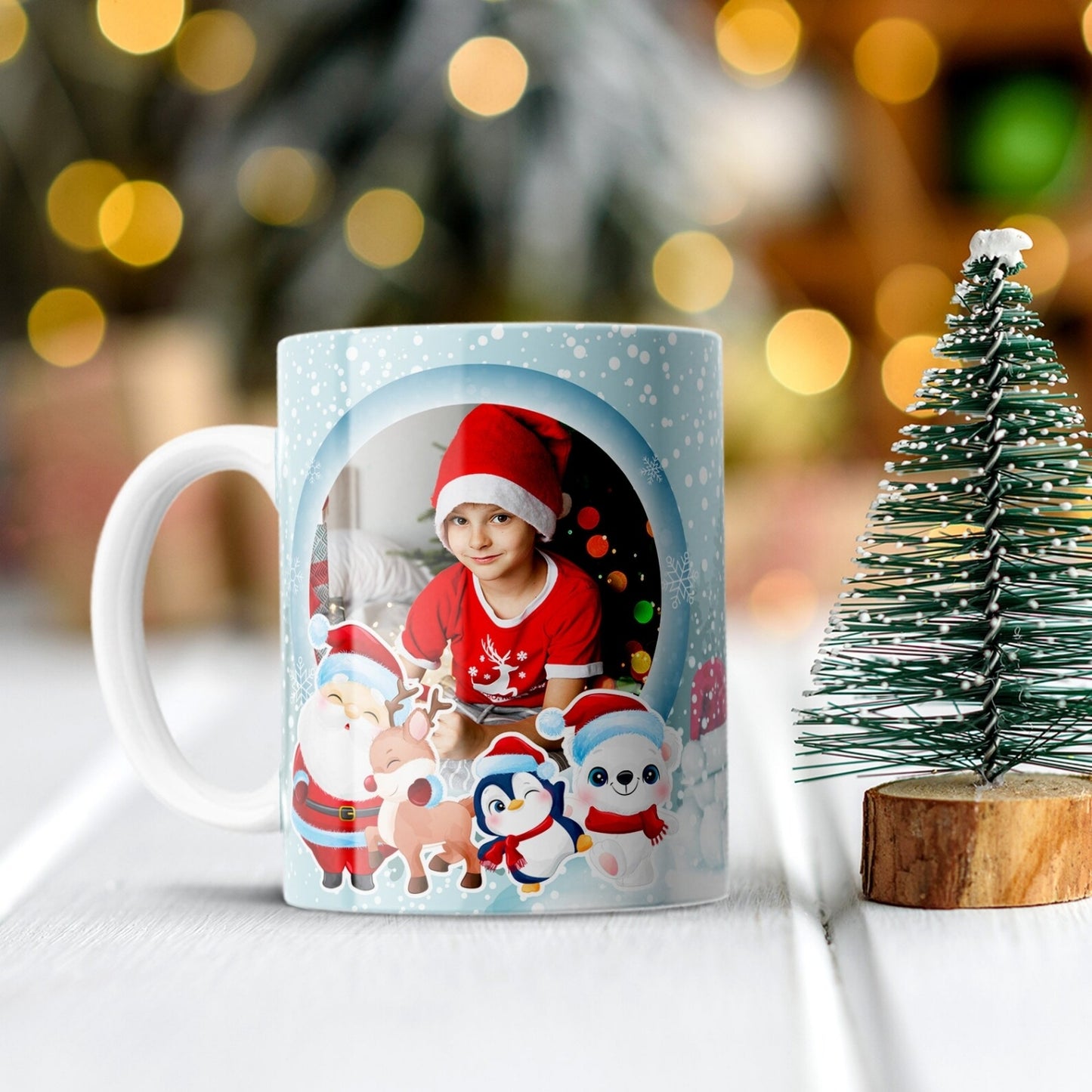 Merry Christmas Santa Personalized Photo Mug