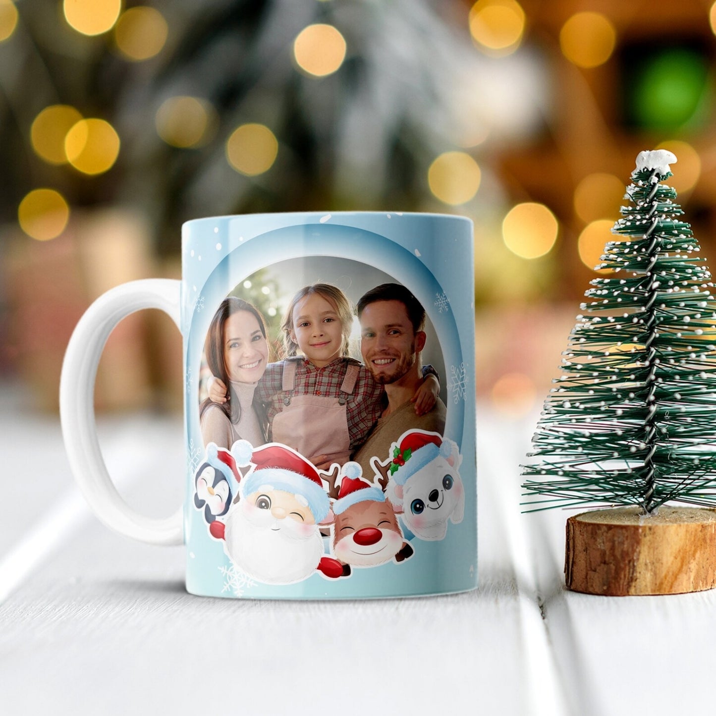 Merry Christmas Family Personalized Photo Mug
