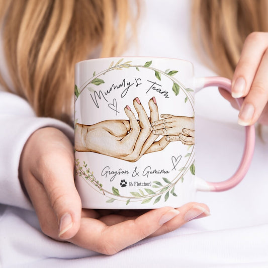 Mommy's Team Pink Personalized Name Mug