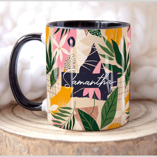 Personalized Name Black Mug