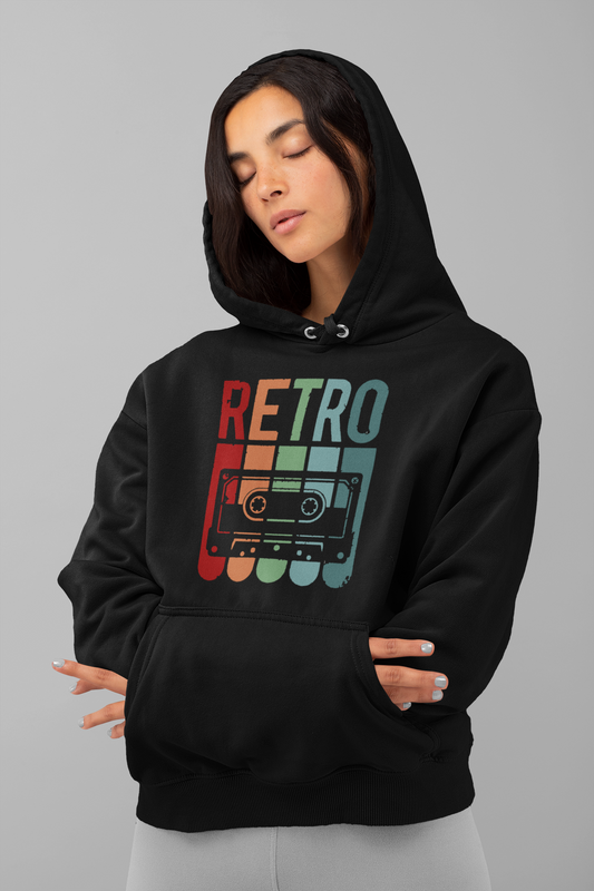 Retro Black Hoodie
