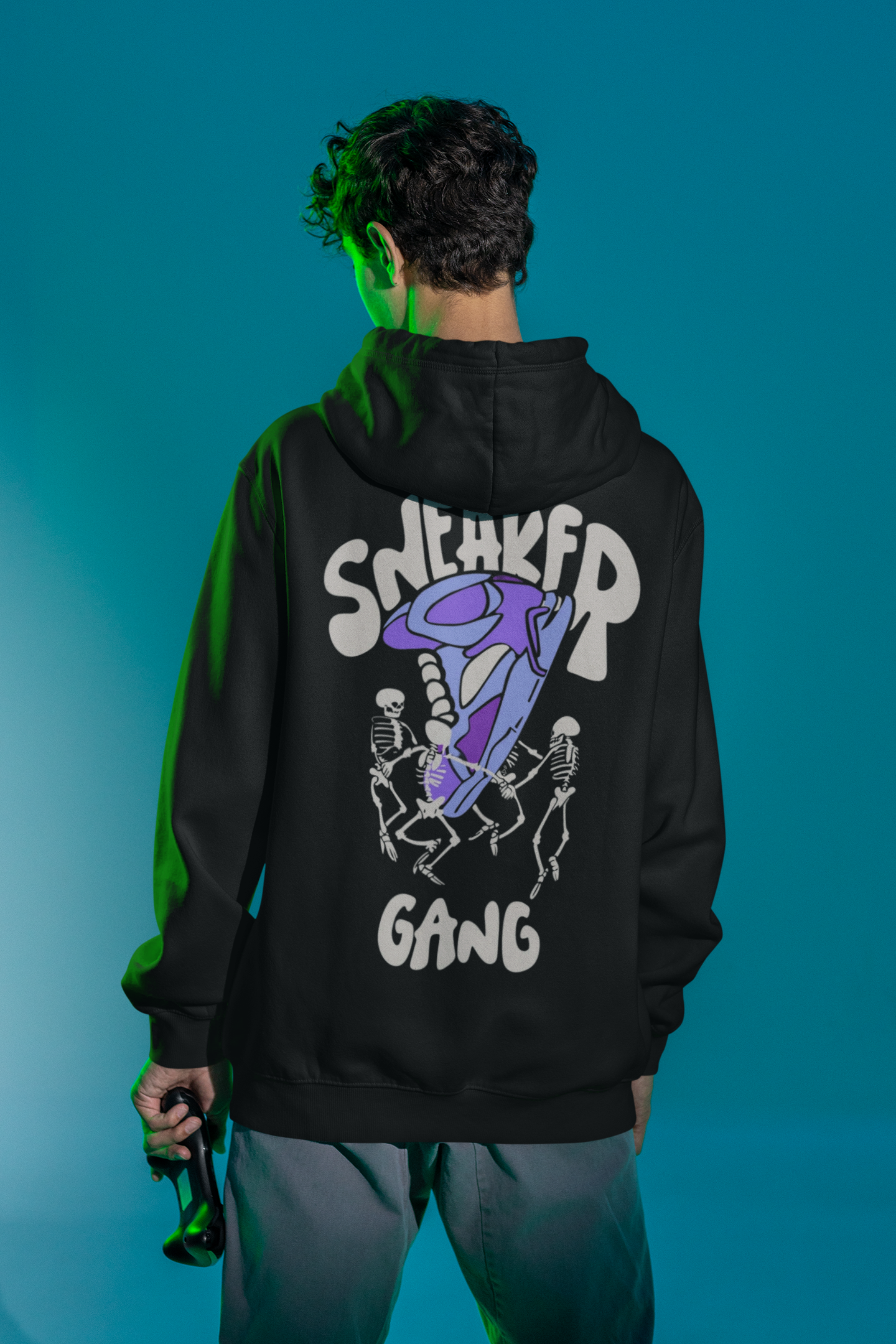 Sneaker Gang Back Mens Black Hoodie