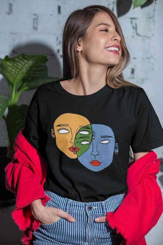 Two Face art Women T-shirt