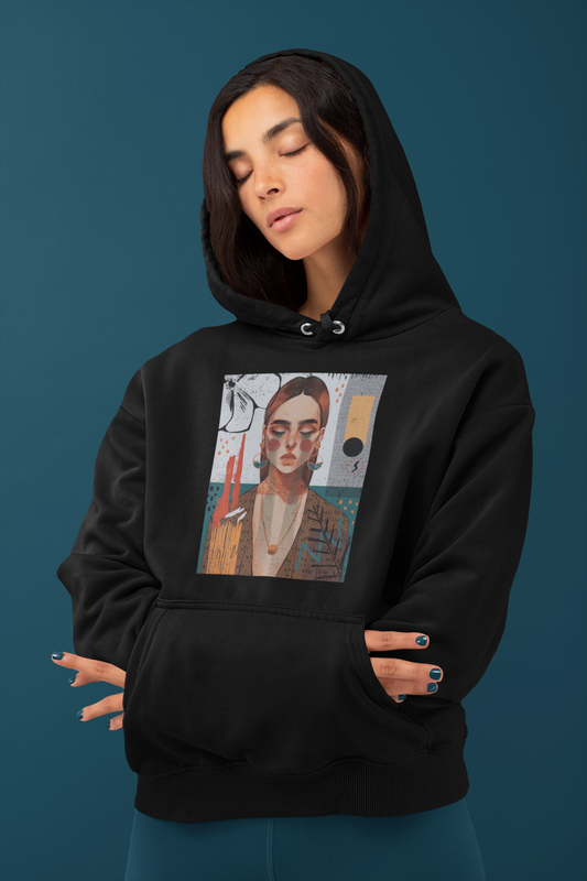 Women Art Black Hoodie