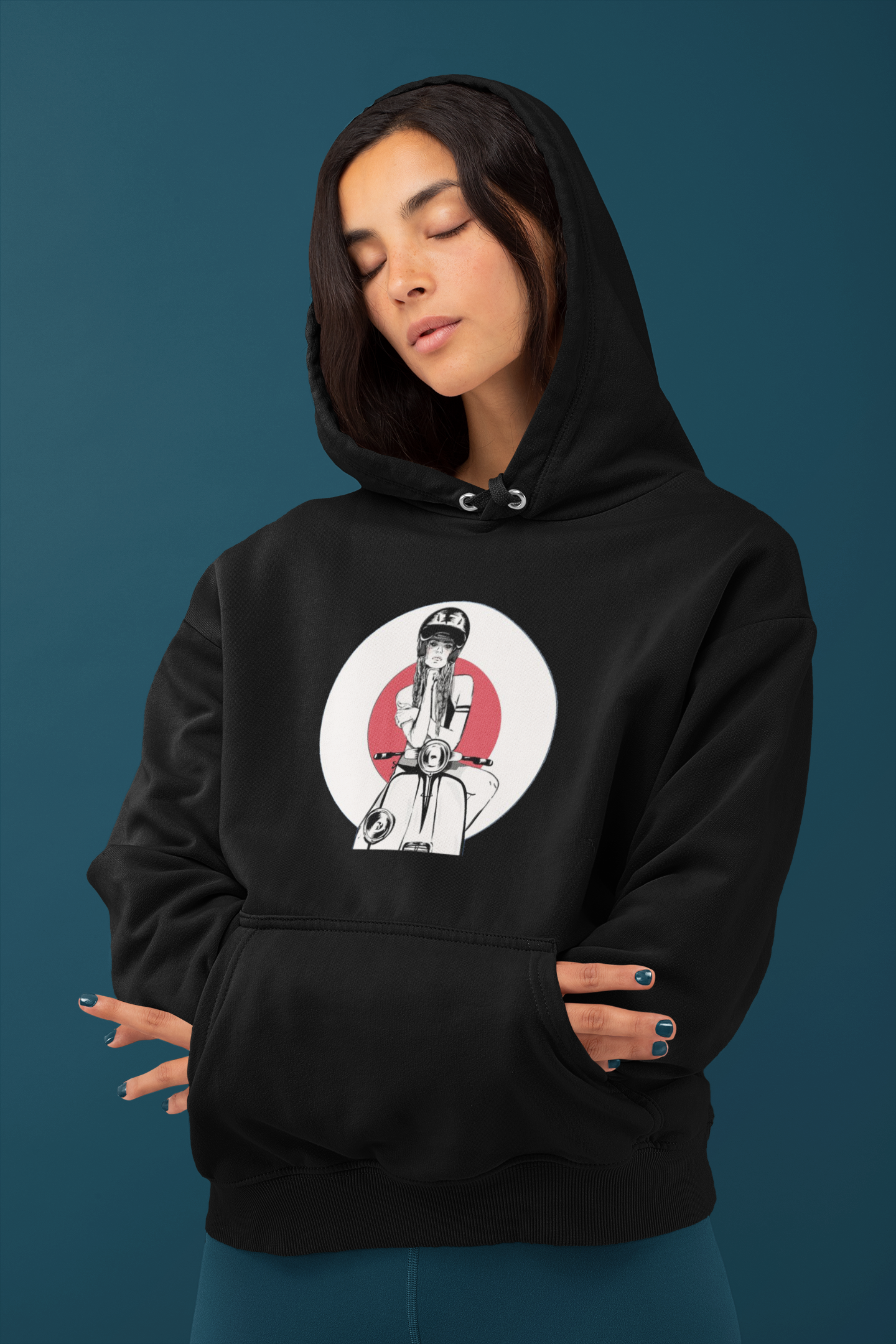 Women On Scooter Hoodie
