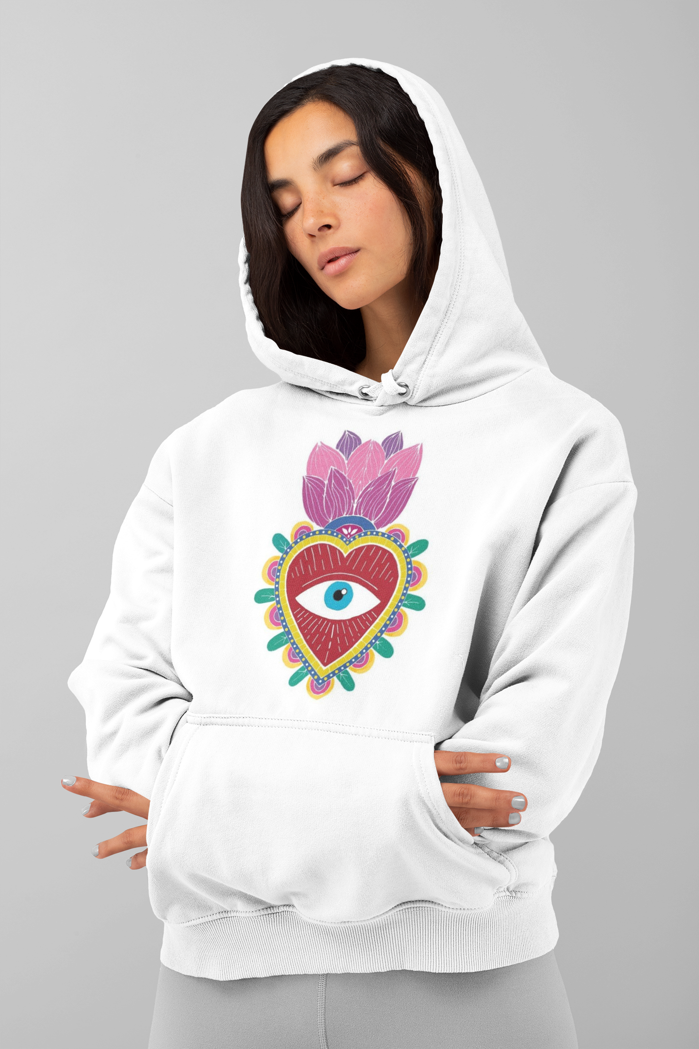 Evil Eye Women’s Heart Art Hoodie